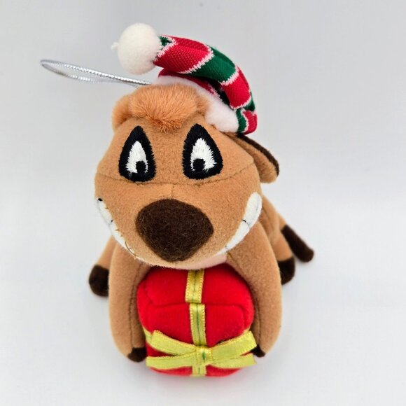 Timon Disney Christmas Ornament Holiday Plush Toy Star Silver 2002 The Lion King - Picture 4 of 8